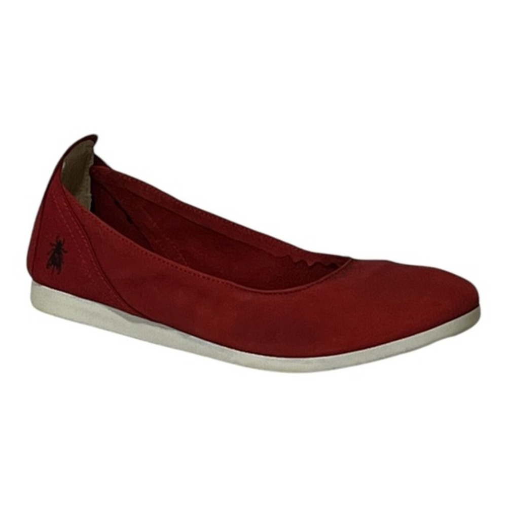 FLY London‎ Leather Slip-on Shoes Yaho Cupido Lipstick Red Women Size 4.5 In Box